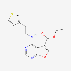 molecular formula C16H17N3O3S B7478431 Ethyl 6-methyl-4-[(2-thien-3-ylethyl)amino]furo[2,3-d]pyrimidine-5-carboxylate 