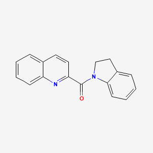 molecular formula C18H14N2O B7478499 2,3-Dihydroindol-1-yl(quinolin-2-yl)methanone 