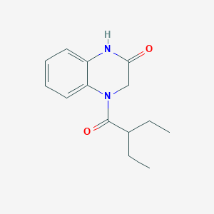 molecular formula C14H18N2O2 B7478519 4-(2-ethylbutanoyl)-3,4-dihydroquinoxalin-2(1H)-one 