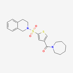 molecular formula C20H24N2O3S2 B7478521 2-{[4-(Azepan-1-ylcarbonyl)-2-thienyl]sulfonyl}-1,2,3,4-tetrahydroisoquinoline 