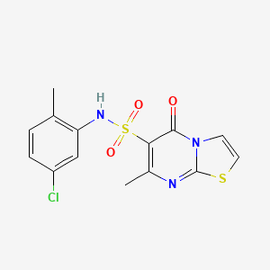 molecular formula C14H12ClN3O3S2 B7478535 N-(5-chloro-2-methylphenyl)-7-methyl-5-oxo-5H-[1,3]thiazolo[3,2-a]pyrimidine-6-sulfonamide 