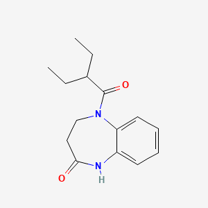 molecular formula C15H20N2O2 B7478545 5-(2-ethylbutanoyl)-1,3,4,5-tetrahydro-2H-1,5-benzodiazepin-2-one 