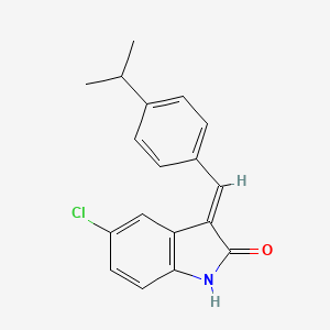 (3E)-5-chloro-3-[(4-propan-2-ylphenyl)methylidene]-1H-indol-2-one