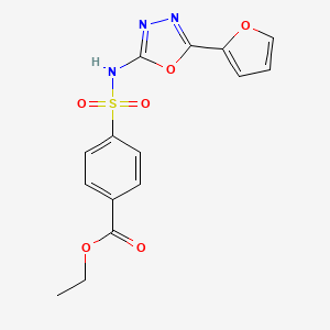 Ethyl 4-[[5-(furan-2-yl)-1,3,4-oxadiazol-2-yl]sulfamoyl]benzoate