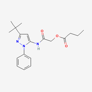 molecular formula C19H25N3O3 B7478594 [2-[(5-Tert-butyl-2-phenylpyrazol-3-yl)amino]-2-oxoethyl] butanoate 