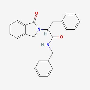 molecular formula C24H22N2O2 B7478604 N-benzyl-2-(1-oxo-1,3-dihydro-2H-isoindol-2-yl)-3-phenylpropanamide 
