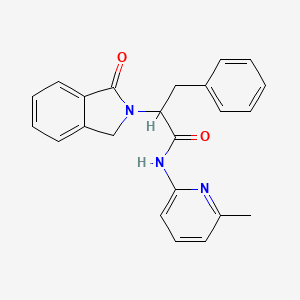 molecular formula C23H21N3O2 B7478619 N-(6-methylpyridin-2-yl)-2-(1-oxo-1,3-dihydro-2H-isoindol-2-yl)-3-phenylpropanamide 
