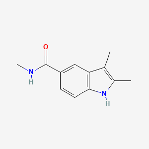 molecular formula C12H14N2O B7478627 N,2,3-trimethyl-1H-indole-5-carboxamide 
