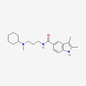 N-{3-[cyclohexyl(methyl)amino]propyl}-2,3-dimethyl-1H-indole-5-carboxamide