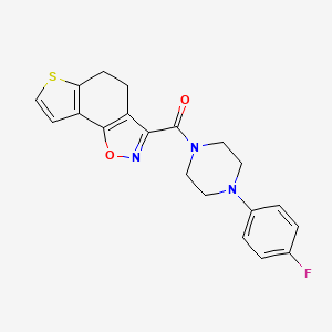 molecular formula C20H18FN3O2S B7478651 3-{[4-(4-Fluorophenyl)piperazin-1-yl]carbonyl}-4,5-dihydrothieno[2,3-g][1,2]benzisoxazole 