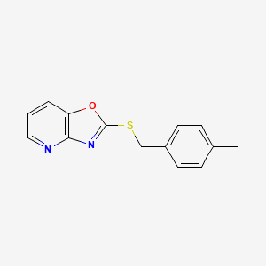 molecular formula C14H12N2OS B7478658 2-[(4-Methylbenzyl)sulfanyl][1,3]oxazolo[4,5-b]pyridine 