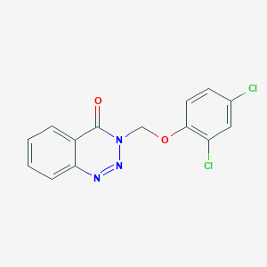 molecular formula C14H9Cl2N3O2 B7478662 3-[(2,4-Dichlorophenoxy)methyl]-1,2,3-benzotriazin-4-one 
