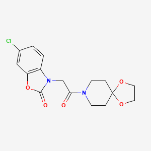 molecular formula C16H17ClN2O5 B7478672 6-chloro-3-[2-(1,4-dioxa-8-azaspiro[4.5]dec-8-yl)-2-oxoethyl]-1,3-benzoxazol-2(3H)-one 