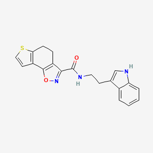 molecular formula C20H17N3O2S B7478679 N-[2-(1H-indol-3-yl)ethyl]-4,5-dihydrothieno[2,3-g][1,2]benzisoxazole-3-carboxamide 