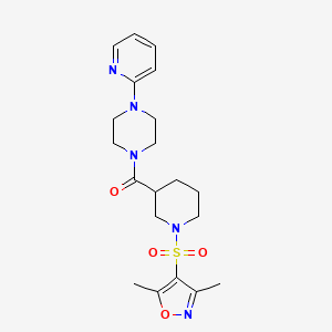 molecular formula C20H27N5O4S B7478693 1-({1-[(3,5-Dimethylisoxazol-4-yl)sulfonyl]piperidin-3-yl}carbonyl)-4-pyridin-2-ylpiperazine 