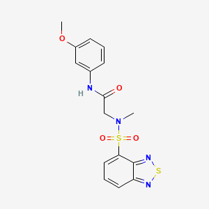molecular formula C16H16N4O4S2 B7478699 N~2~-(2,1,3-benzothiadiazol-4-ylsulfonyl)-N~1~-(3-methoxyphenyl)-N~2~-methylglycinamide 