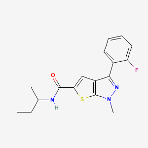 molecular formula C17H18FN3OS B7478700 N-(sec-butyl)-3-(2-fluorophenyl)-1-methyl-1H-thieno[2,3-c]pyrazole-5-carboxamide 