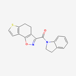 molecular formula C18H14N2O2S B7478720 3-(2,3-dihydro-1H-indol-1-ylcarbonyl)-4,5-dihydrothieno[2,3-g][1,2]benzisoxazole 