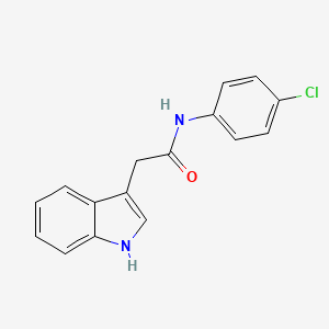molecular formula C16H13ClN2O B7478748 N-(4-chlorophenyl)-2-(1H-indol-3-yl)acetamide 