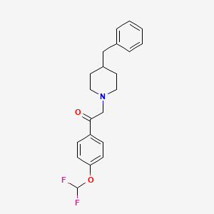 molecular formula C21H23F2NO2 B7478763 2-(4-Benzylpiperidin-1-yl)-1-[4-(difluoromethoxy)phenyl]ethanone 