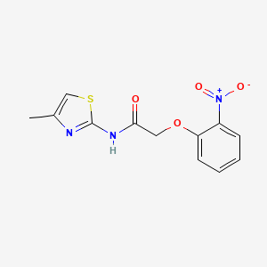 molecular formula C12H11N3O4S B7478788 N-(4-methyl-1,3-thiazol-2-yl)-2-(2-nitrophenoxy)acetamide 