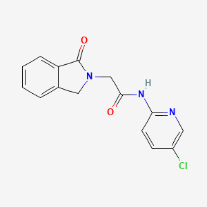 molecular formula C15H12ClN3O2 B7478809 N-(5-chloro-2-pyridyl)-2-(1-oxo-1,3-dihydro-2H-isoindol-2-yl)acetamide 