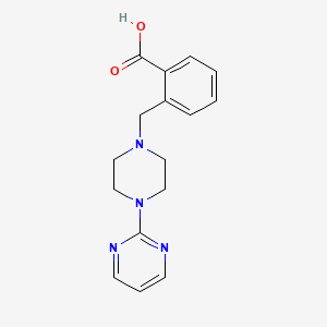 molecular formula C16H18N4O2 B7478817 2-[(4-Pyrimidin-2-ylpiperazin-1-yl)methyl]benzoic acid 