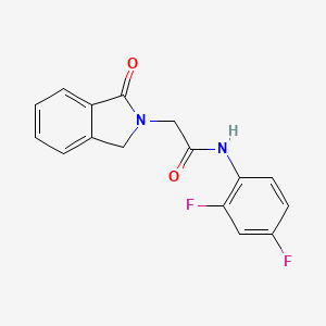 molecular formula C16H12F2N2O2 B7478819 N-(2,4-difluorophenyl)-2-(1-oxo-1,3-dihydro-2H-isoindol-2-yl)acetamide 