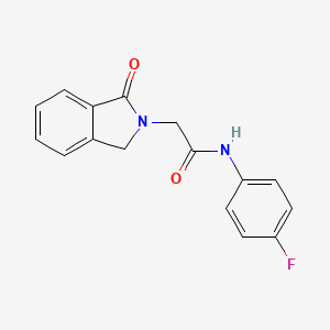 molecular formula C16H13FN2O2 B7478820 N-(4-fluorophenyl)-2-(1-oxo-1,3-dihydro-2H-isoindol-2-yl)acetamide 