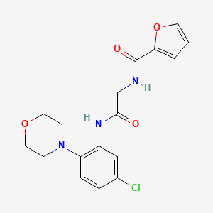 molecular formula C17H18ClN3O4 B7478823 N-[2-(5-chloro-2-morpholin-4-ylanilino)-2-oxoethyl]furan-2-carboxamide 