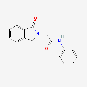 molecular formula C16H14N2O2 B7478828 2-(3-oxo-1H-isoindol-2-yl)-N-phenylacetamide 