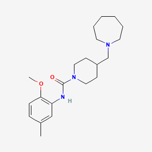 molecular formula C21H33N3O2 B7478842 4-(azepan-1-ylmethyl)-N-(2-methoxy-5-methylphenyl)piperidine-1-carboxamide 