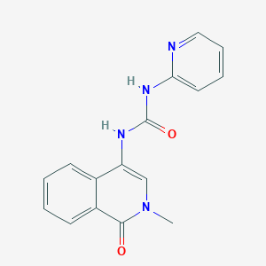 molecular formula C16H14N4O2 B7478846 1-(2-Methyl-1-oxoisoquinolin-4-yl)-3-pyridin-2-ylurea 