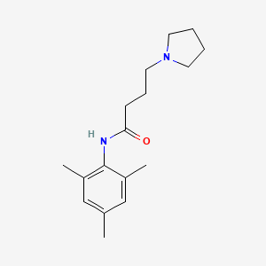molecular formula C17H26N2O B7478856 4-pyrrolidin-1-yl-N-(2,4,6-trimethylphenyl)butanamide 