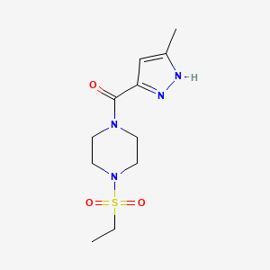 (4-ethylsulfonylpiperazin-1-yl)-(5-methyl-1H-pyrazol-3-yl)methanone