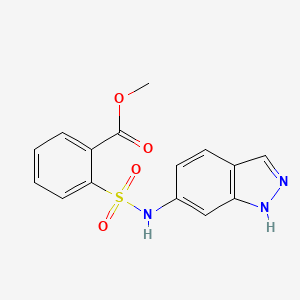 molecular formula C15H13N3O4S B7478885 methyl 2-(1H-indazol-6-ylsulfamoyl)benzoate 