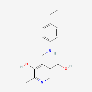 molecular formula C16H20N2O2 B7478899 4-{[(4-Ethylphenyl)amino]methyl}-5-(hydroxymethyl)-2-methylpyridin-3-ol 