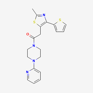 molecular formula C19H20N4OS2 B7478934 1-{[2-Methyl-4-(2-thienyl)-1,3-thiazol-5-yl]acetyl}-4-pyridin-2-ylpiperazine 