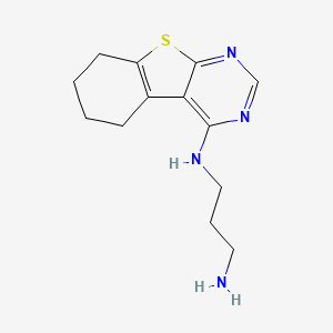 molecular formula C13H18N4S B7478951 N'-(5,6,7,8-tetrahydro-[1]benzothiolo[2,3-d]pyrimidin-4-yl)propane-1,3-diamine 