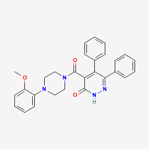 molecular formula C28H26N4O3 B7478956 5-[4-(2-methoxyphenyl)piperazine-1-carbonyl]-3,4-diphenyl-1H-pyridazin-6-one 