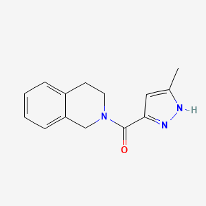 molecular formula C14H15N3O B7478972 3,4-dihydro-1H-isoquinolin-2-yl-(5-methyl-1H-pyrazol-3-yl)methanone 