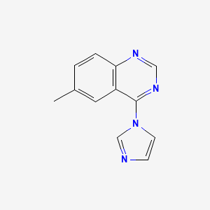 molecular formula C12H10N4 B7478986 4-Imidazol-1-yl-6-methylquinazoline 