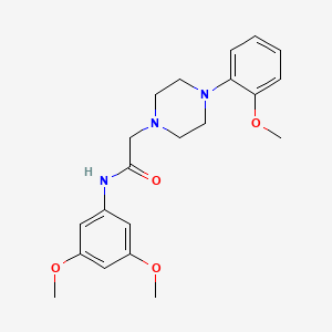 molecular formula C21H27N3O4 B7479008 N-(3,5-dimethoxyphenyl)-2-[4-(2-methoxyphenyl)piperazino]acetamide 