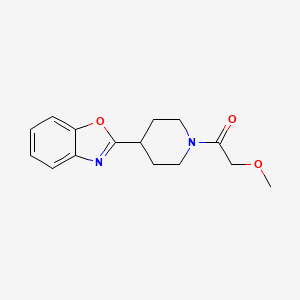molecular formula C15H18N2O3 B7479038 1-[4-(1,3-Benzoxazol-2-yl)piperidin-1-yl]-2-methoxyethanone 
