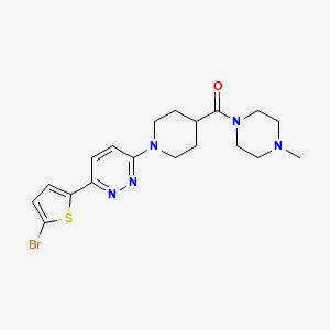 molecular formula C19H24BrN5OS B7479046 3-(5-Bromo-2-thienyl)-6-{4-[(4-methylpiperazin-1-yl)carbonyl]piperidin-1-yl}pyridazine 