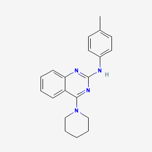 molecular formula C20H22N4 B7479059 N-(4-methylphenyl)-4-piperidin-1-ylquinazolin-2-amine 