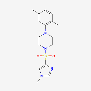 molecular formula C16H22N4O2S B7479065 1-(2,5-dimethylphenyl)-4-[(1-methyl-1H-imidazol-4-yl)sulfonyl]piperazine 