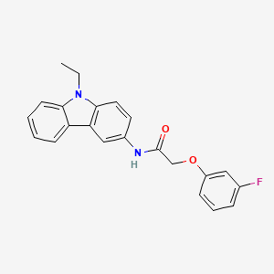 molecular formula C22H19FN2O2 B7479078 N-(9-ethylcarbazol-3-yl)-2-(3-fluorophenoxy)acetamide 