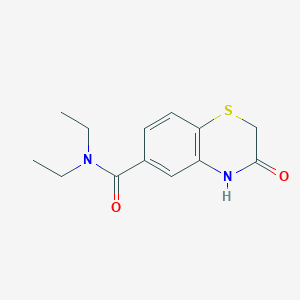 molecular formula C13H16N2O2S B7479109 N,N-diethyl-3-oxo-4H-1,4-benzothiazine-6-carboxamide 