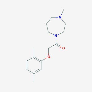 molecular formula C16H24N2O2 B7479170 2-(2,5-Dimethylphenoxy)-1-(4-methyl-1,4-diazepan-1-yl)ethanone 